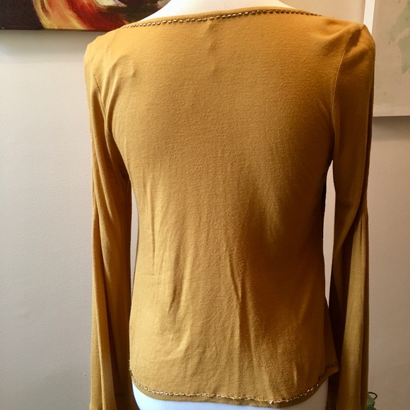 Free People beaded bell sleeve top - Picture 6 of 8